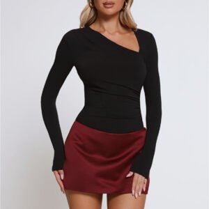 BASE Form Luxe Knit Worn Well Long Sleeve Top Black