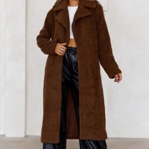 Luxe Teddy Coat Chocolate