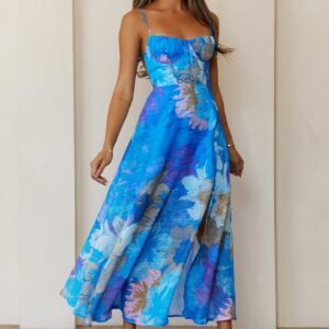 Chic State of Mind Maxi Dress Blue