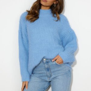 Dreamy Knitted Sweater Blue