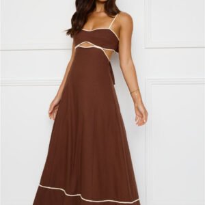 Island Dreamer Maxi Dress Brown