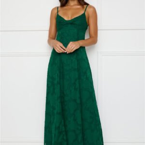 Pine Blossom Maxi Dress Green