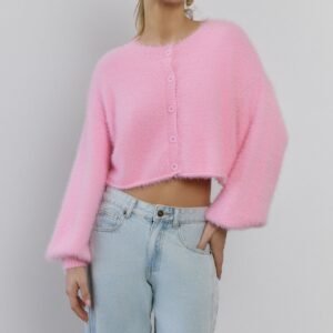 Cloud Nine Fluffy Cardigan Pink