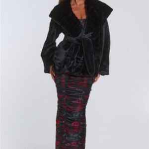 Winter Wonderland Faux Fur Coat Black
