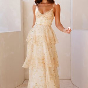 Sun Shining Through Maxi Dress Yellow