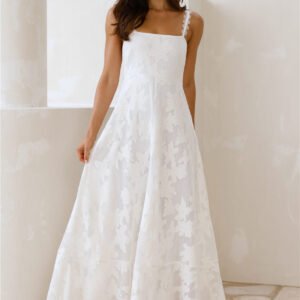 Soft Blossom Maxi Dress Cream