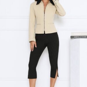 Leo Capri Onyx Pinstripe