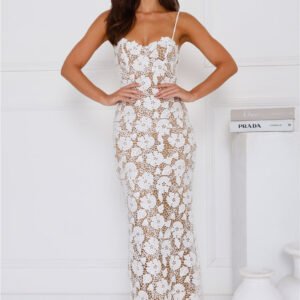 Bellerose Lace Maxi Dress White