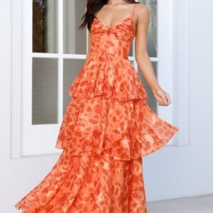Painted Promises Maxi Dress Orange