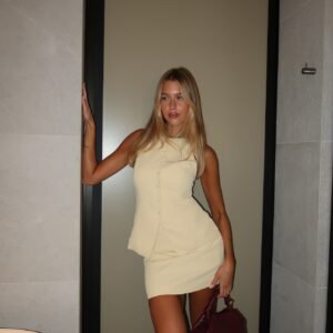 The Standard Tailored Mini Skirt Lemon