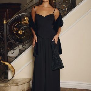 Sleek Society Maxi Dress Black