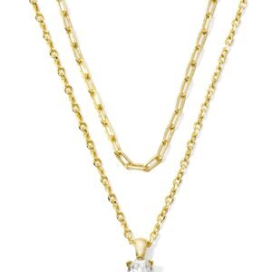 Kendra Scott Cailin Multi Strand Necklace White Crystal