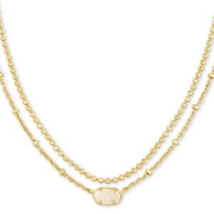 KENDRA SCOTT Emilie Multi Strand Necklace Gold Iridescent Drusy